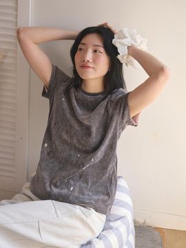 deiiiibydeiiii Painting Soft T-shirt [Charcoal]