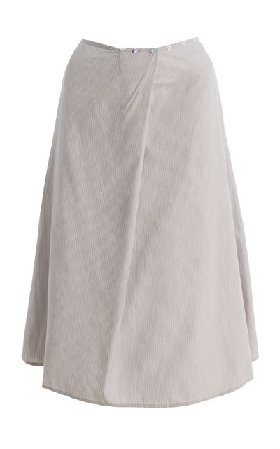 Deiji Studios Deiji Studios Striped Cotton Midi Wrap Skirt