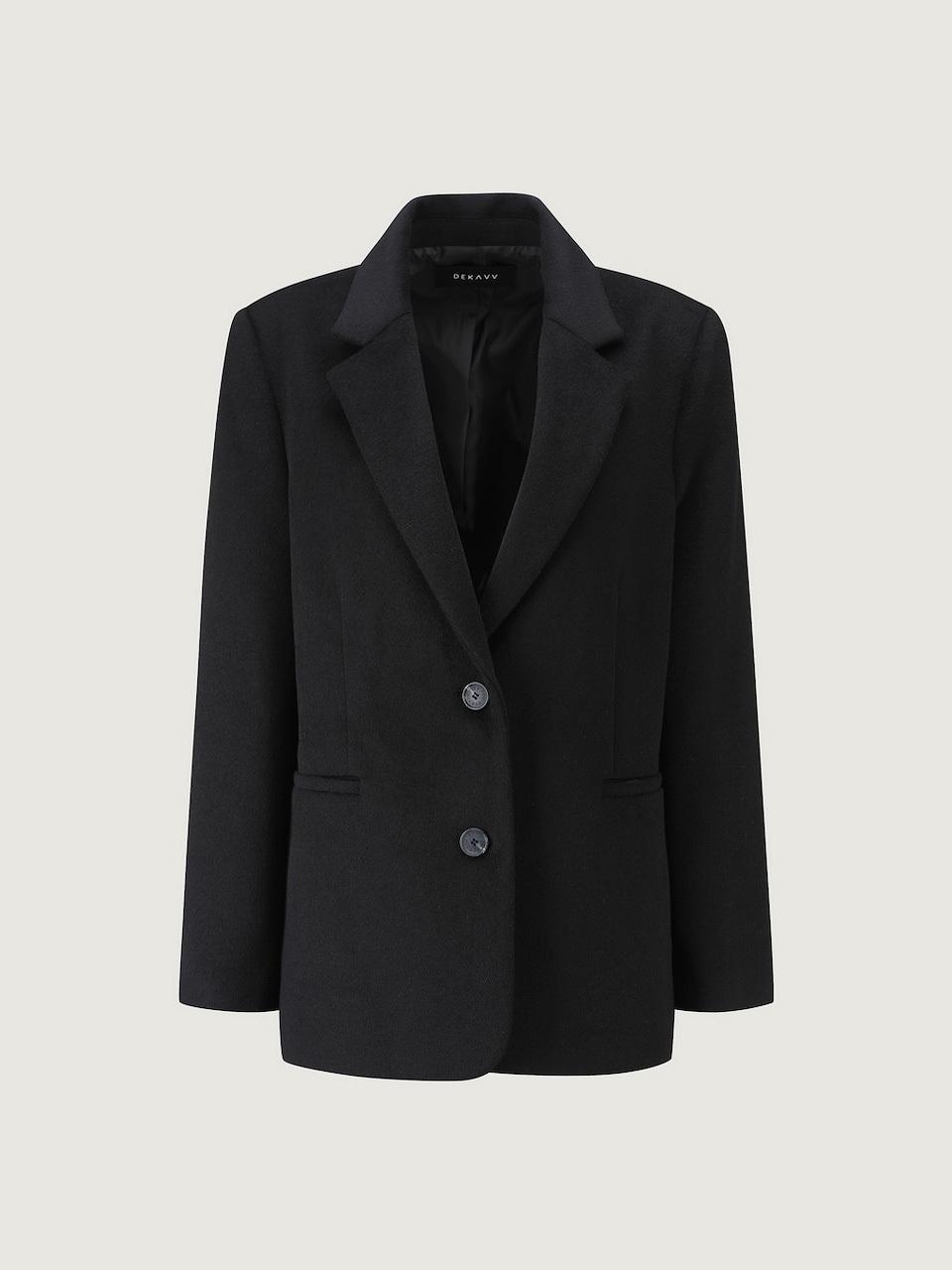 DEKAVV wool double button short jacket black