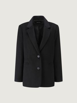DEKAVV wool double button short jacket black