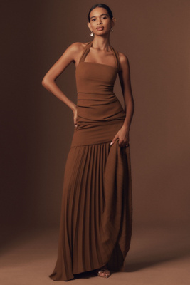knee length dresses for ladies Shop Fatale Maxi Dress In Vanilla | Jaded London