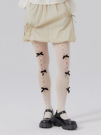 DELICCENT balloon mini skirt [BEIGE]