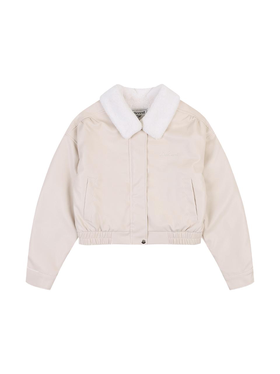 DELICCENT Cookie leather Blouson [IVORY]