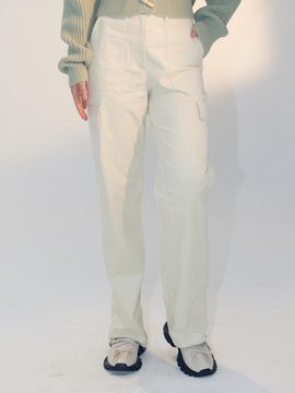 DELICCENT Corduroy Cargo Pants [IVORY]
