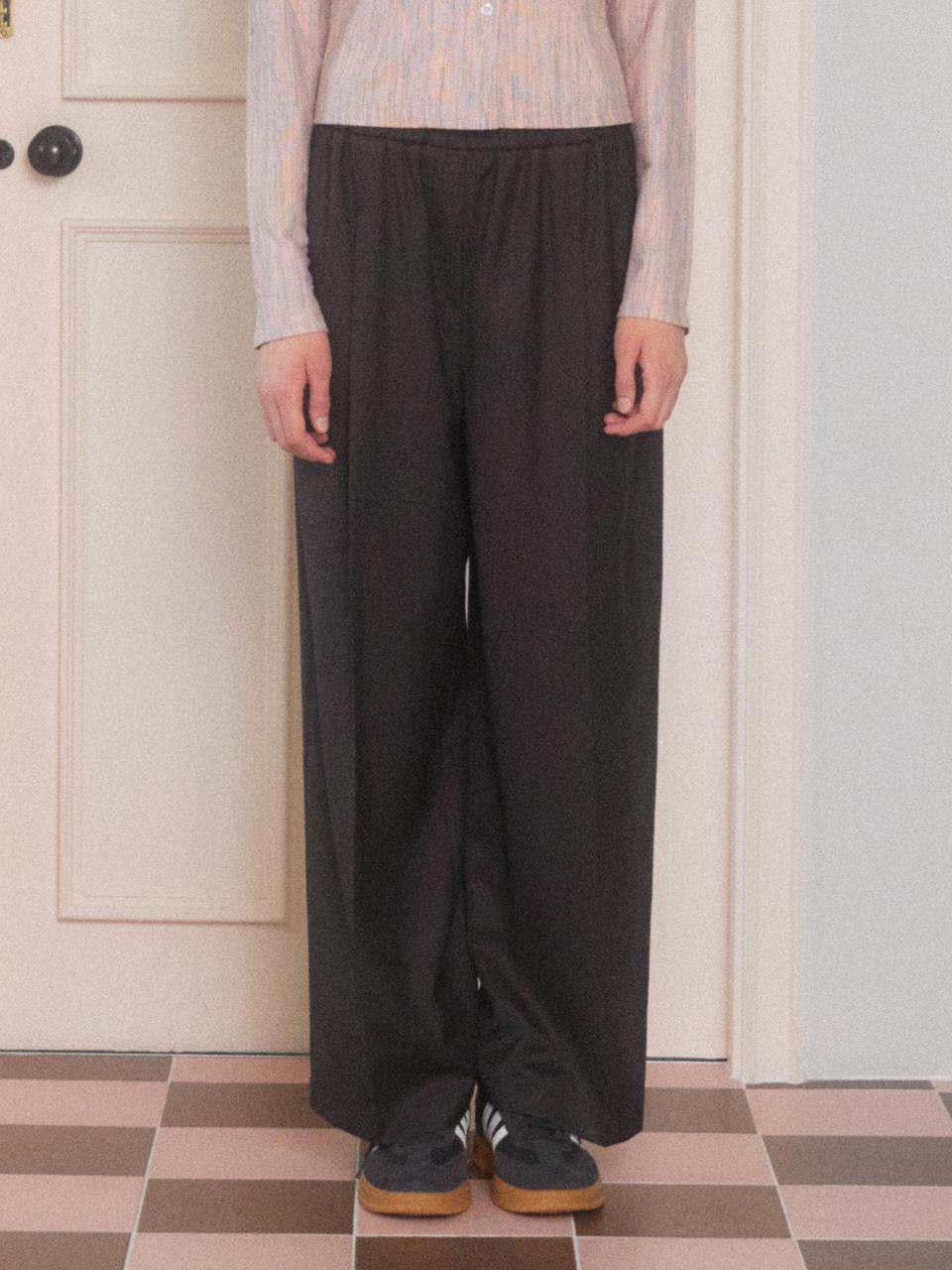 DELICCENT HENNIE ST BANDING slacks [BLACK]