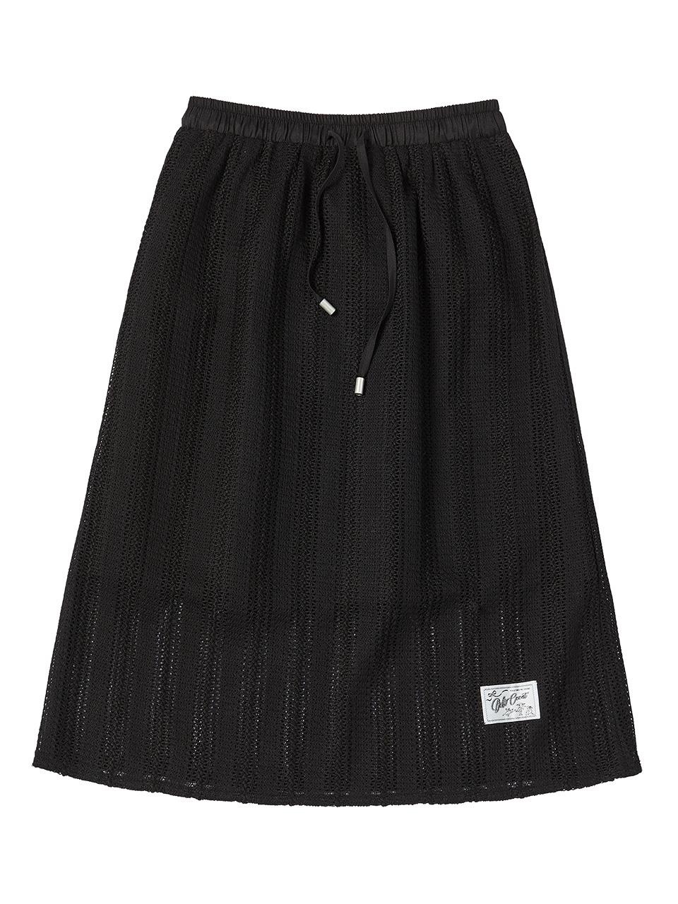 DELICCENT lace skirt [BLACK]