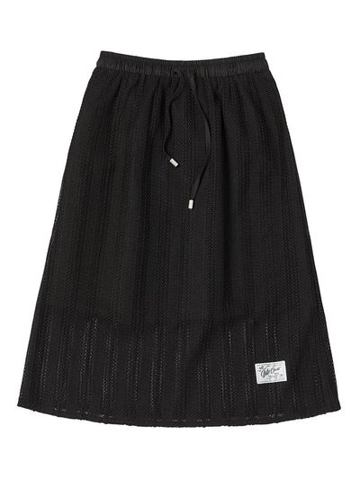 DELICCENT lace skirt [BLACK]