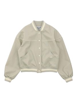 DELICCENT Leather Point Jacket [LIGHT KHAKI]