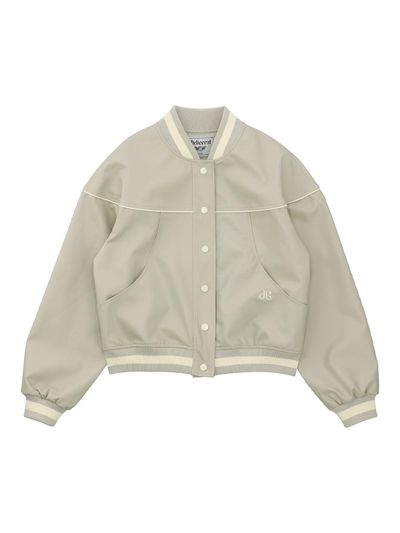 DELICCENT Leather Point Jacket [LIGHT KHAKI]
