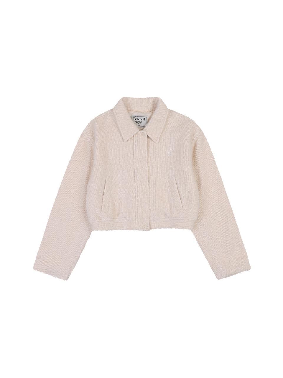 DELICCENT Merrin Texture Blouson Jumper [CREAM]