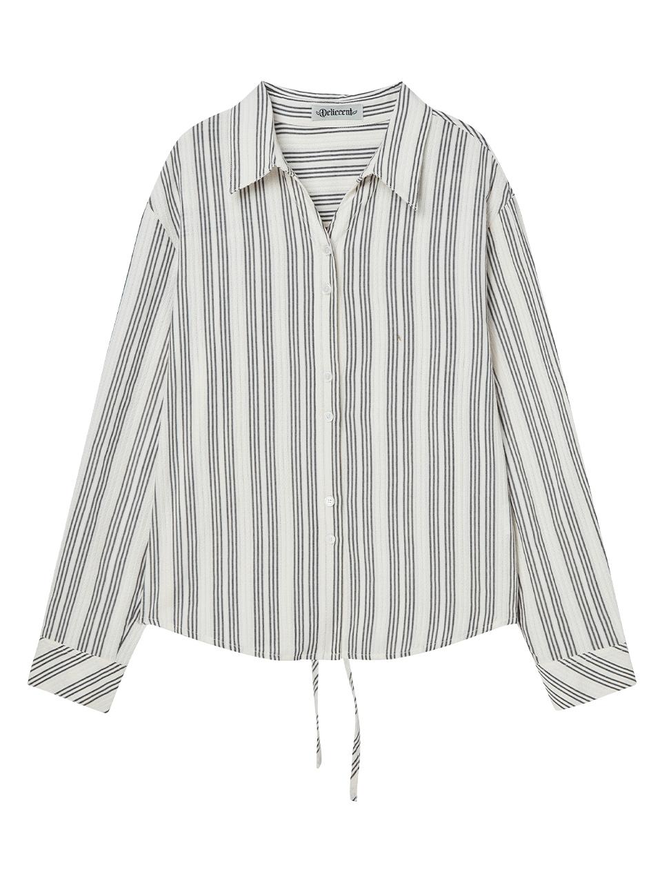 DELICCENT Punching ST Oversized fit shirt [BLACK]