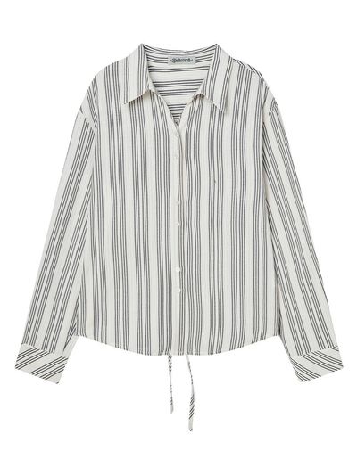 DELICCENT Punching ST Oversized fit shirt [BLACK]