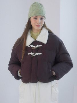 DELICCENT Shearing Percara Puffer [BROWN]