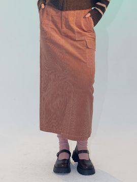 DELICCENT straight long skirt [INDIE PINK]