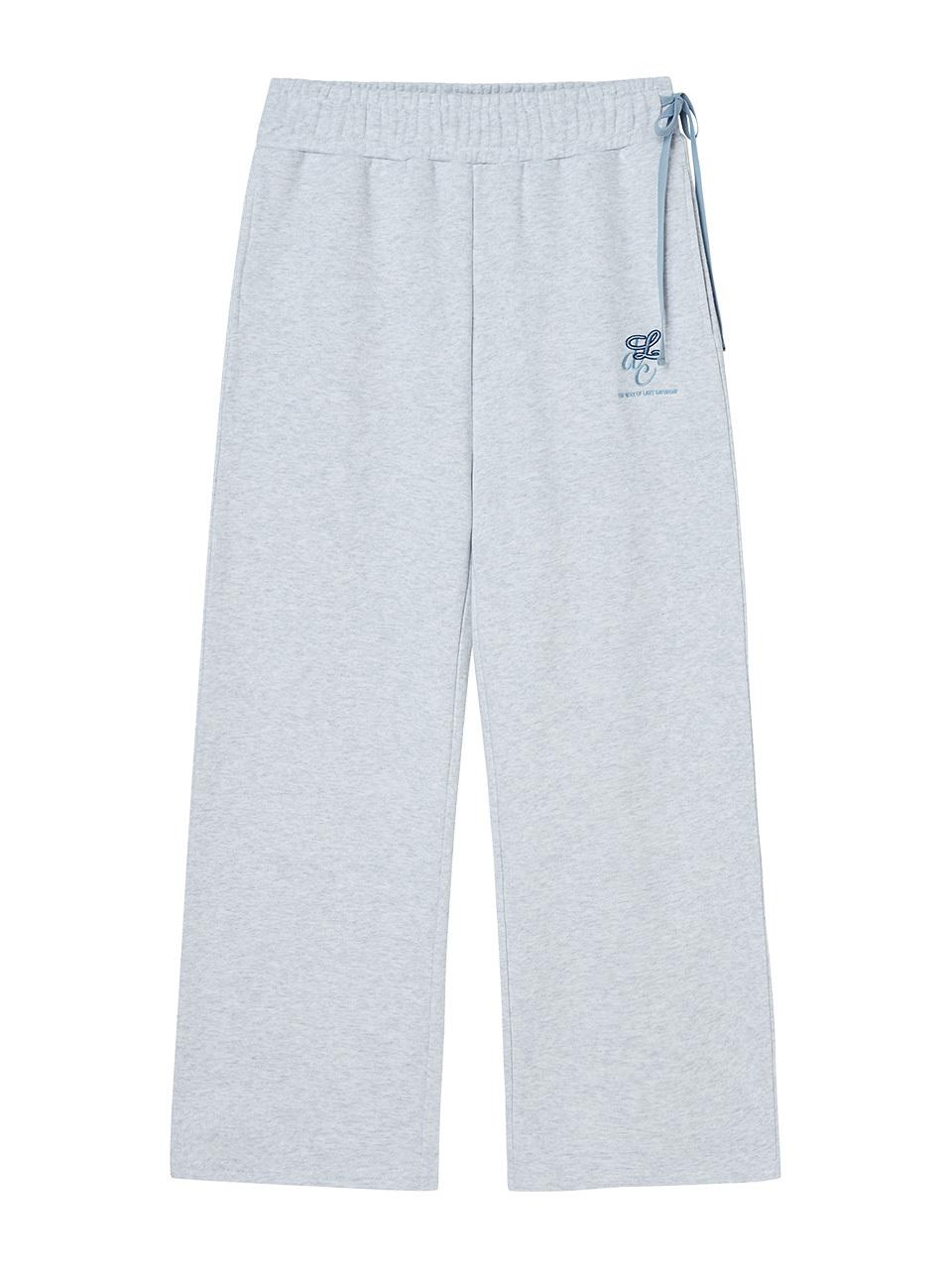 DELICCENT wide sweatpants [LIGHT GRAY]