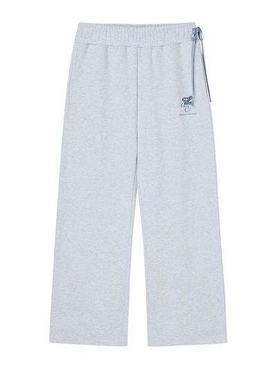 DELICCENT wide sweatpants [LIGHT GRAY]
