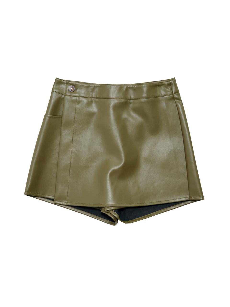 DELICCENT Wrap Pocket Shorts [KHAKI]