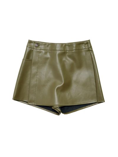 DELICCENT Wrap Pocket Shorts [KHAKI]