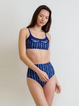 DELIGHTPOOL Sapphire Bloom BIKINI Top - Royal Navy