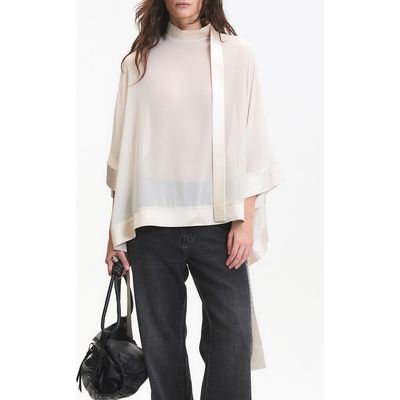 DELUC DELUC Carter Sheer Mock Neck Top