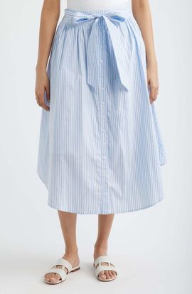 DELUC DELUC Chania Cotton Blend Midi Skirt