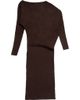 DELUC DELUC Elijah One-Shoulder Long Sleeve Midi Sweater Dress - 1