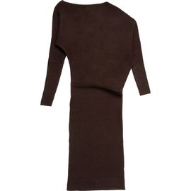 DELUC DELUC Elijah One-Shoulder Long Sleeve Midi Sweater Dress