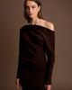 DELUC DELUC Elijah One-Shoulder Long Sleeve Midi Sweater Dress - 4