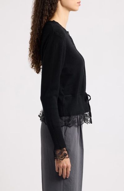 DELUC DELUC Funkadelic Lace Trim Cardigan