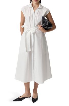 DELUC DELUC Imola Tie Waist Sleeveless Shirtdress