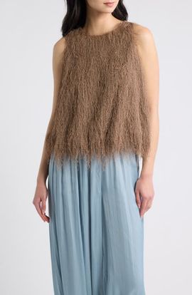 DELUC DELUC Kula Furry Sleeveless Top