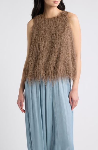 DELUC DELUC Kula Furry Sleeveless Top