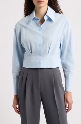 DELUC DELUC Lewis Cropped Cotton Poplin Shirt