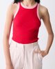 DELUC DELUC Lisboa Contrast Trim Rib Sweater Tank - 1