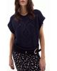 DELUC DELUC Pistacchio Cable Knit Sweater Vest - 1