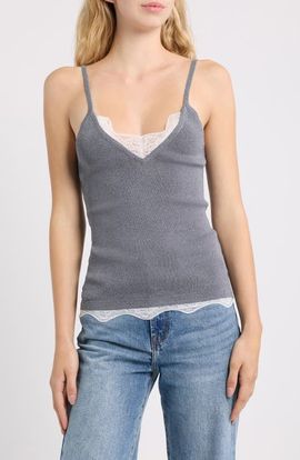 DELUC DELUC Television Lace Trim Camisole