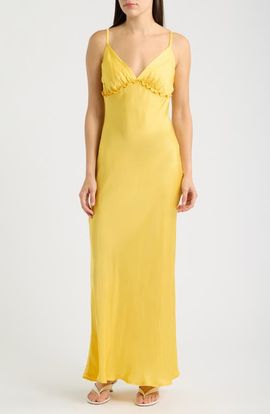 DELUC DELUC Trevi Sleeveless Satin Maxi Dress
