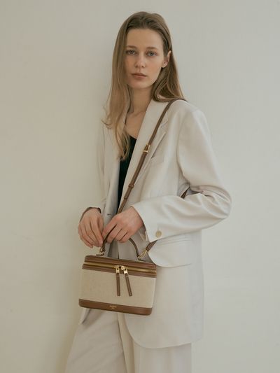DeMAKER Canvas Cosmetic Bag_Caramel Cafe