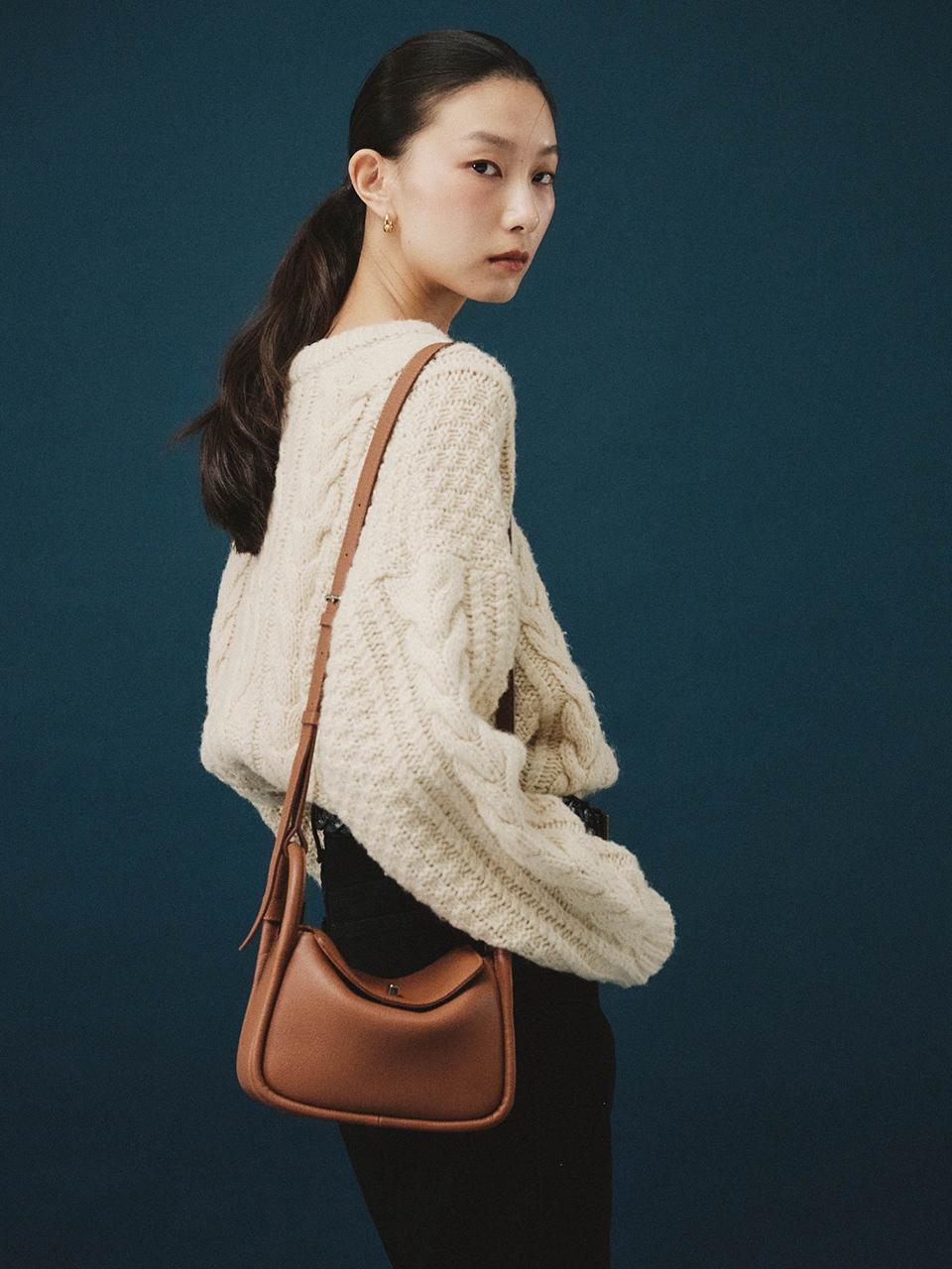 DeMAKER Convertible Leather Mini Bag [Caramel]