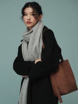 DeMAKER Premium Leather Bucket Bag [Brown]