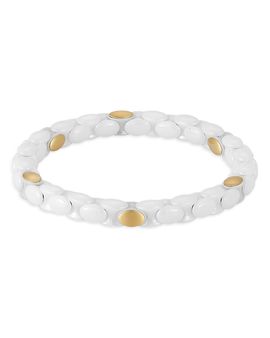 Demeglio Demeglio 18K Yellow Gold & White Ceramic Anacondino Bracelet