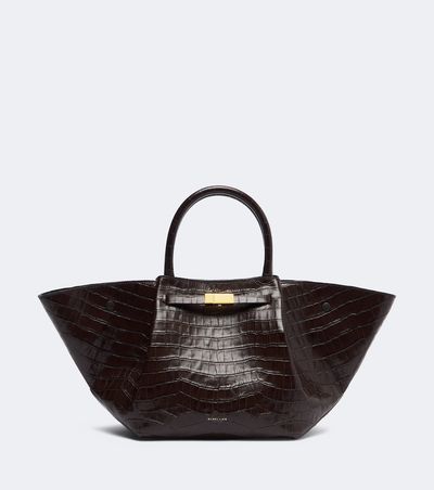 DeMellier DeMellier New York Midi croc-effect leather top-handle bag