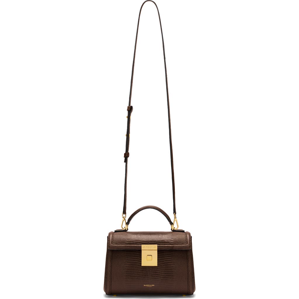 DeMellier DeMellier Paris Lizard Embossed Leather Top Handle Bag