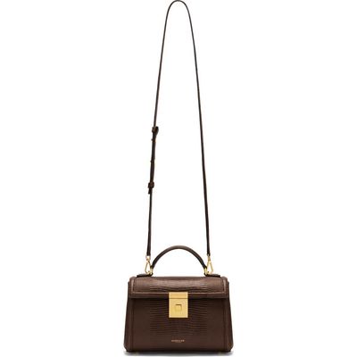 DeMellier DeMellier Paris Lizard Embossed Leather Top Handle Bag