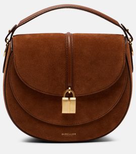 DeMellier DeMellier Siena leather-trimmed suede crossbody bag