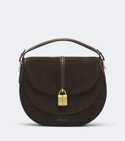 DeMellier DeMellier Siena Saddle Small suede crossbody bag