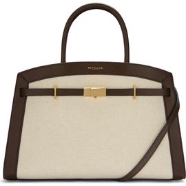 DeMellier DeMellier The Midi Hudson Canvas & Leather Top Handle Bag