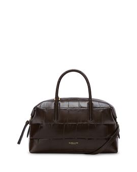 Demellier DeMellier The Small Stockholm Croc Embossed Leather Top Handle Bag