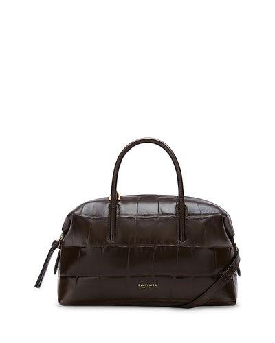 Demellier DeMellier The Small Stockholm Croc Embossed Leather Top Handle Bag