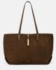 DeMellier DeMellier Tokyo leather-trimmed suede tote bag - 1